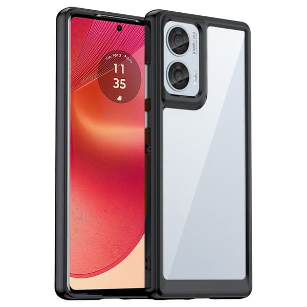 Motorola Edge 50 Fusion smart akryl cover - Sort Black