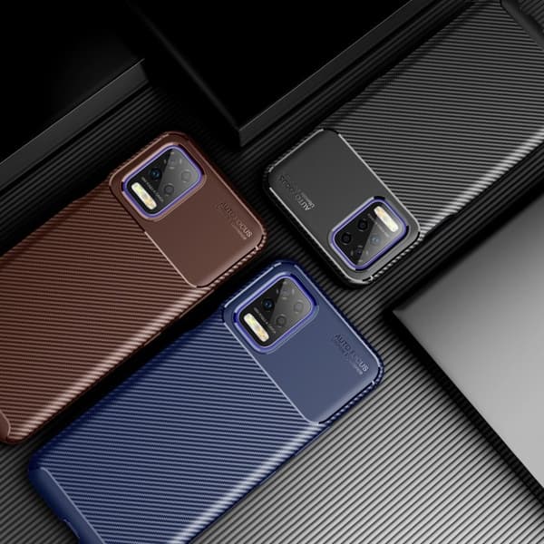 Carbon Shield LG K62 / LG K52 / LG Q52 skal - Blå Blå