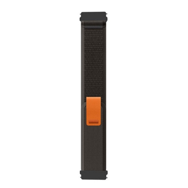 18mm Universal nylon trail loop watch strap - Black / Grey Black