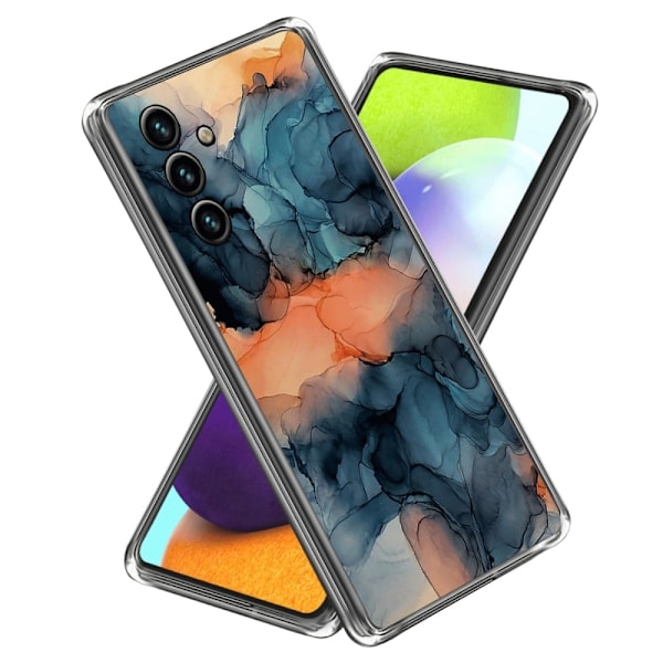 Marble Samsung Galaxy A54 Suojakotelo - Orange Between The Blues Multicolor