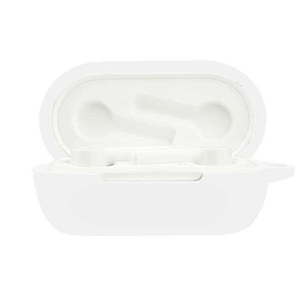 OnePlus Buds Z2 silikonfodral med spänne - Vit Vit