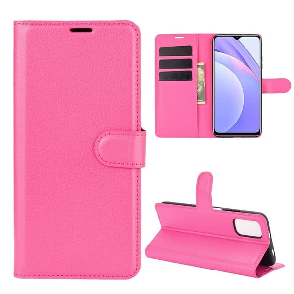 Classic Xiaomi Redmi 9 Power flip kuoret - Ruusu Pink