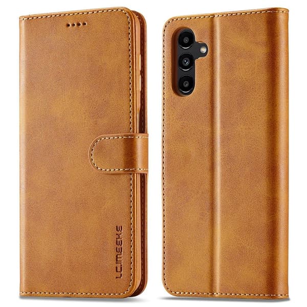 LC.IMEEKE Samsung Galaxy A24 4G Flip Etui - Lysebrun Brown