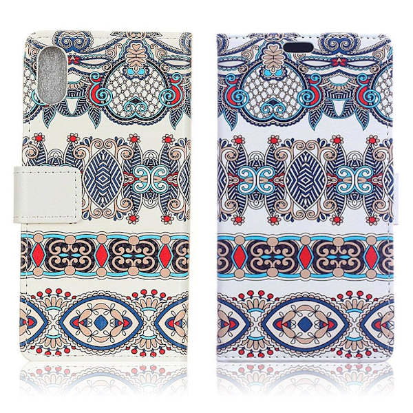 Sony Xperia L3 mønstret læder flip etui - Arabisk Mønster Multicolor