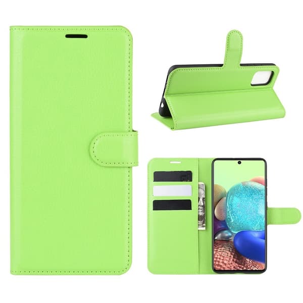 Classic Samsung Galaxy A71 5G flip etui - Grønn Green