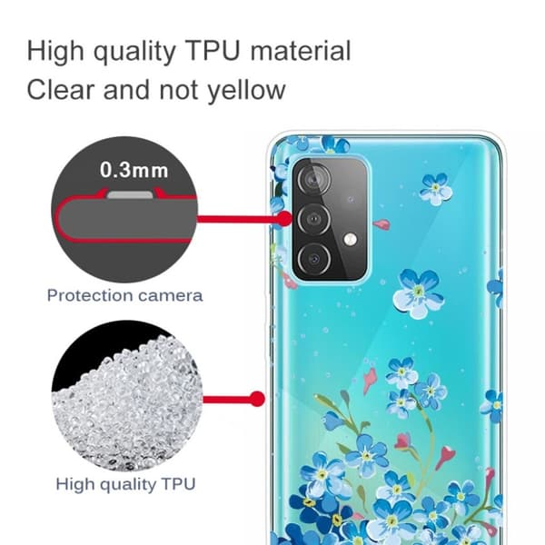 Deco Samsung Galaxy A82 5G Suojakotelo - Blue Flowers Blue