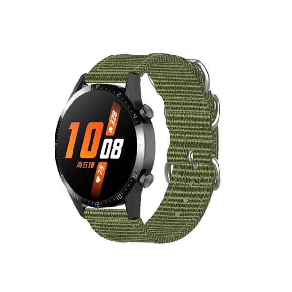 22 mm Huawei Watch GT Runner / GT 3 46 mm klockarmband i nylon - Militärgrön Grön