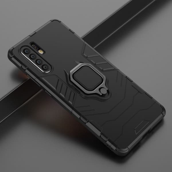 Huawei P30 Pro fodral med finger ring ställ - Svart Svart