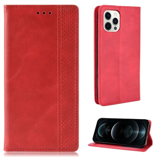Bofink Vintage iPhone 13 Mini Nahkakotelo - Punainen Red