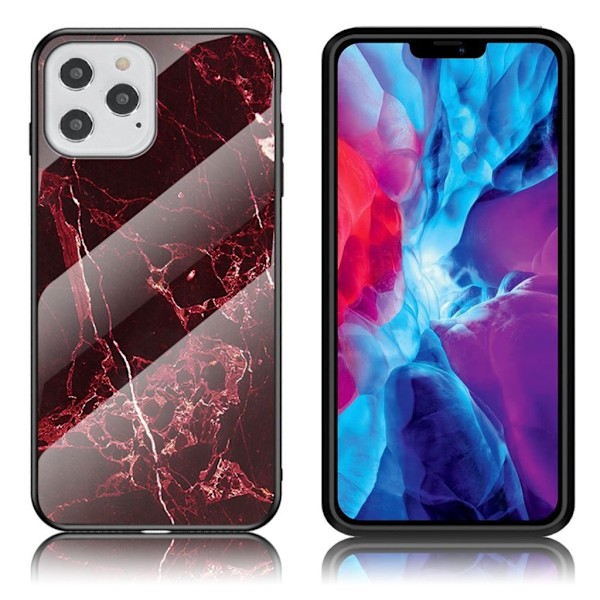Fantasy Marble iPhone 12 / 12 Pro cover - Rød Red