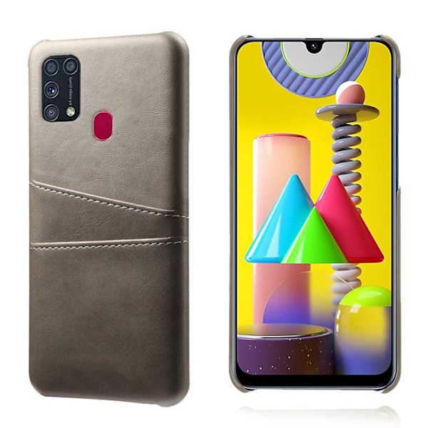 Dual Card etui - Samsung Galaxy M31 - Grå Silver grey