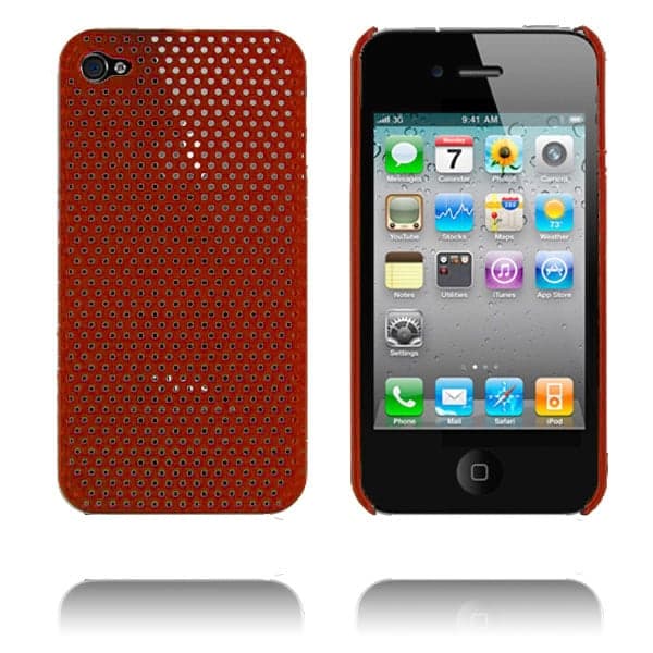 Atomic i4 (Lyse Blå) iPhone 4 Deksel Red