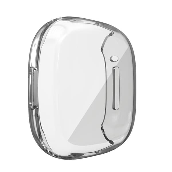 Fitbit Sense / Versa 3 pyöreä reuna galvanointi tapauksessa - Läpinäkyvä Transparent