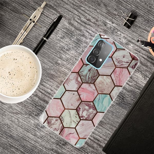 Marble Samsung Galaxy A33 5G Suojakotelo - Honeycomb Marble Pattern Multicolor