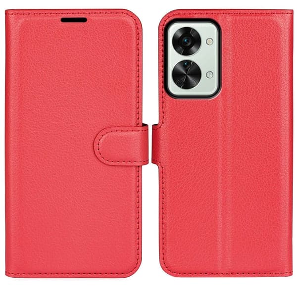 Classic OnePlus Nord 2T flip etui - Rød Red