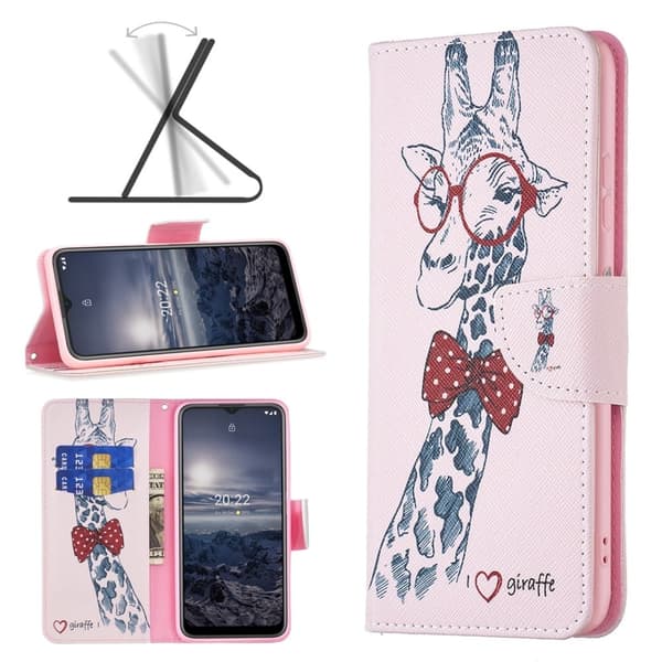 Wonderland Nokia G11 / Nokia G21 flip etui - Giraf Multicolor