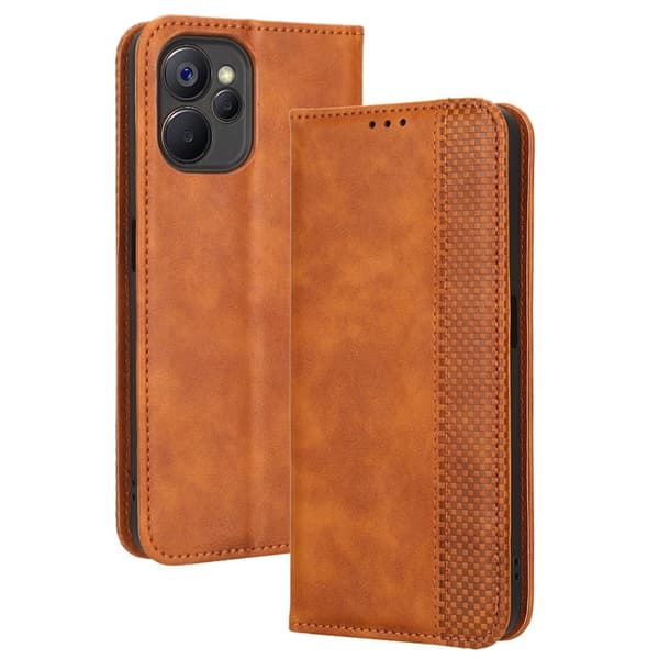 Bofink Vintage Realme 9i Læretui - Brun Brown