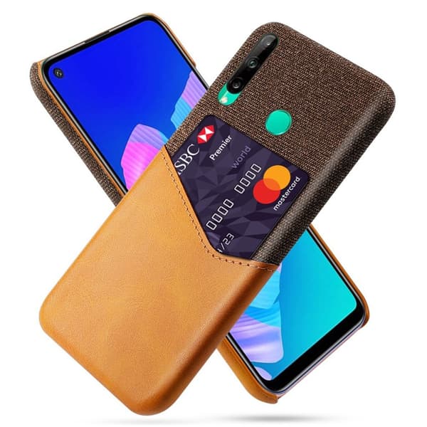 Bofink Huawei P40 Lite E skal med korthållare - Brun Brun