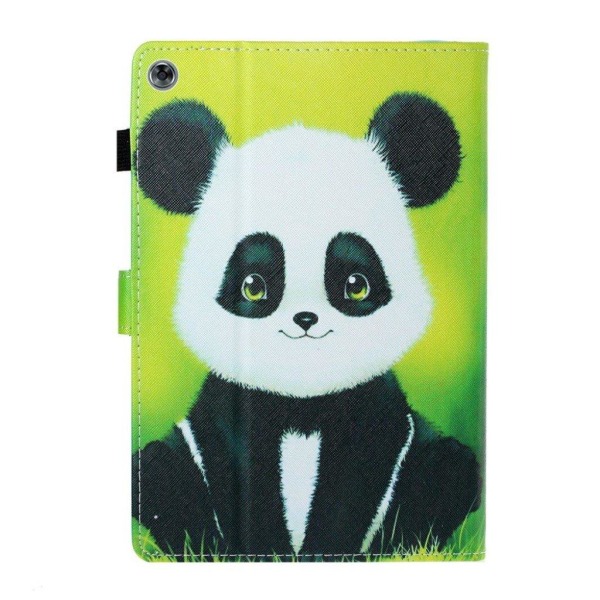 Huawei MediaPad M5 Lite 10 pattern leather flip case - Panda multifärg