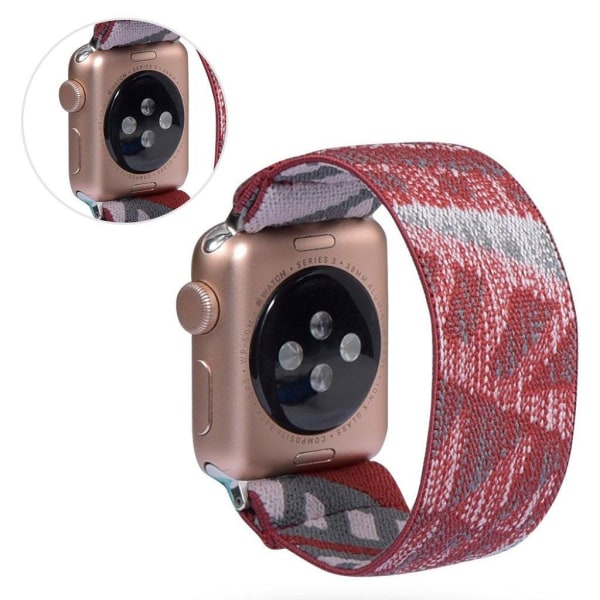 Apple Watch Series 5 / 4 44mm nylon-urrem - Rødvin Red