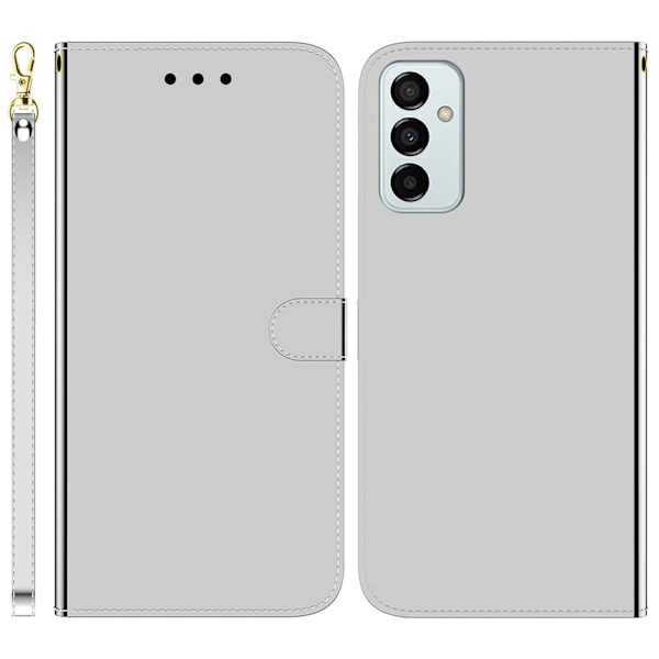 Mirror Samsung Galaxy M13 4G Flip Etui - Sølv Silver grey