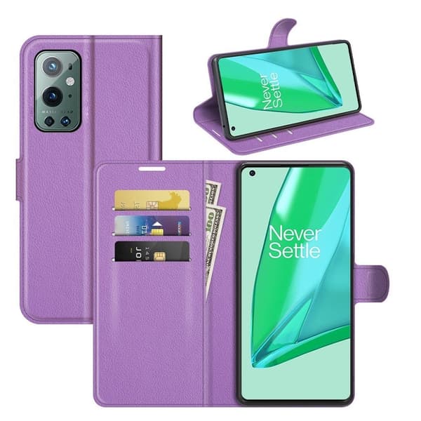Classic OnePlus 9 Pro Flip Etui - Lilla Purple