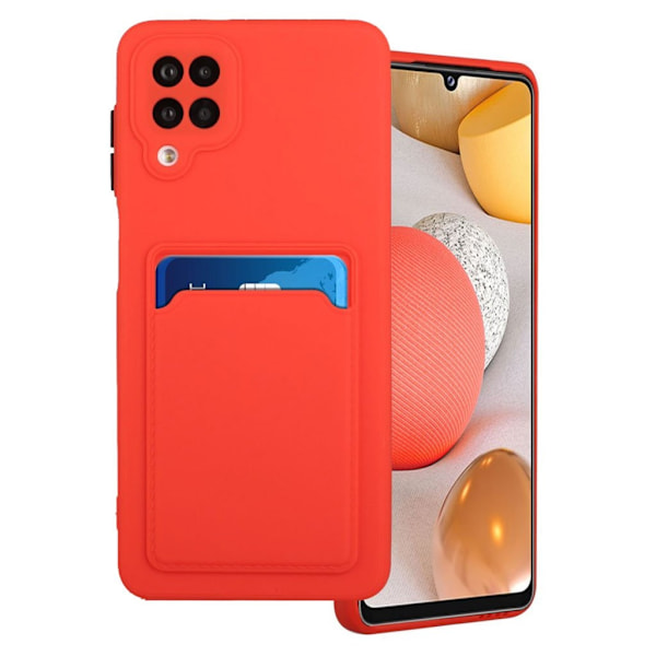 Card Holder Deksel til Samsung Galaxy M12 - Rød Red