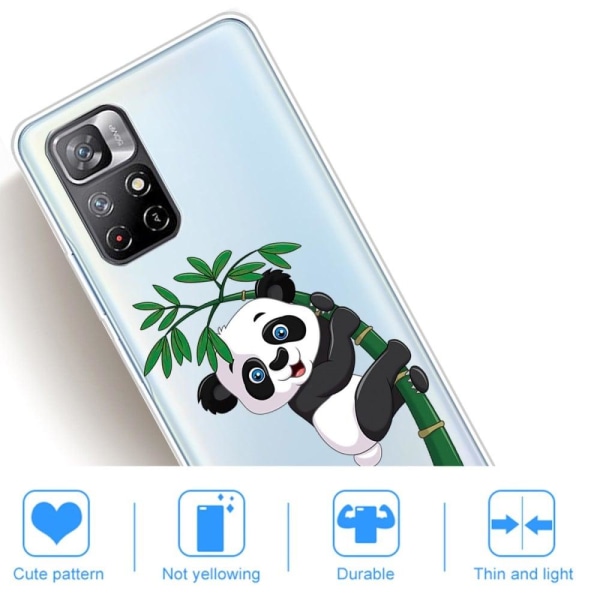 Deco Xiaomi Redmi Note 11T 5G / Note 11s 5g Etui - Panda Klatrer Bambus Black