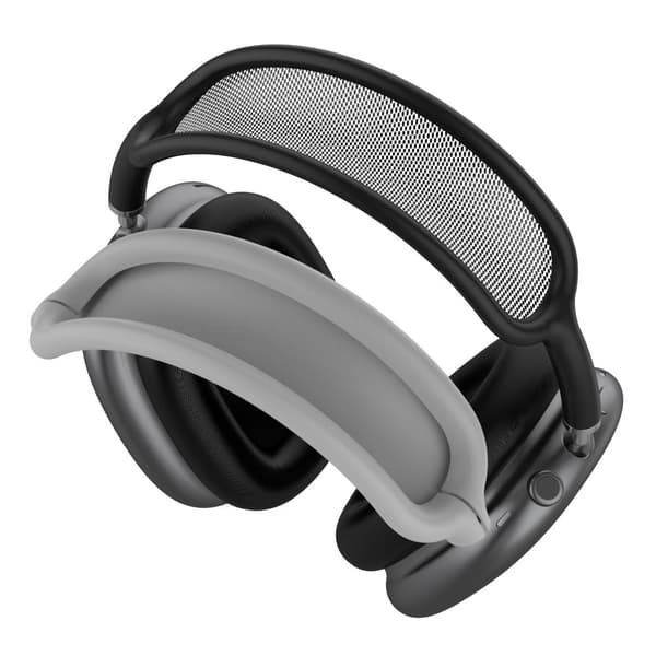 Silikoni Headband Cover Case AirPods Max 2 Soft Headband Suojat Tyyny - Harmaa Silver grey