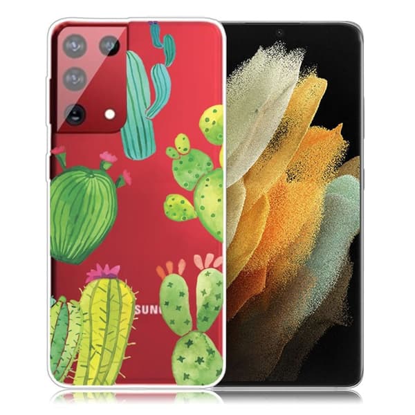 Deco Samsung Galaxy S21 Ultra etui - kaktus Green