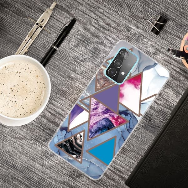 Marble Samsung Galaxy A53 5G Suojakotelo - Triangle Patterns In Marble Multicolor