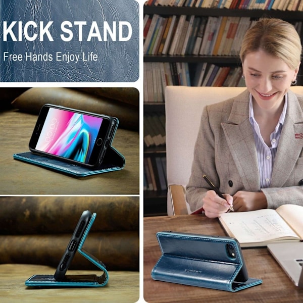 CaseMe iPhone SE (2022) / iPhone SE 2020 / iPhone 7 / iPhone 8 smooth etui - Blå Blue