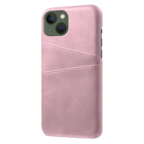 Dual Card iPhone 14 Plus deksel - Rose Gull Pink