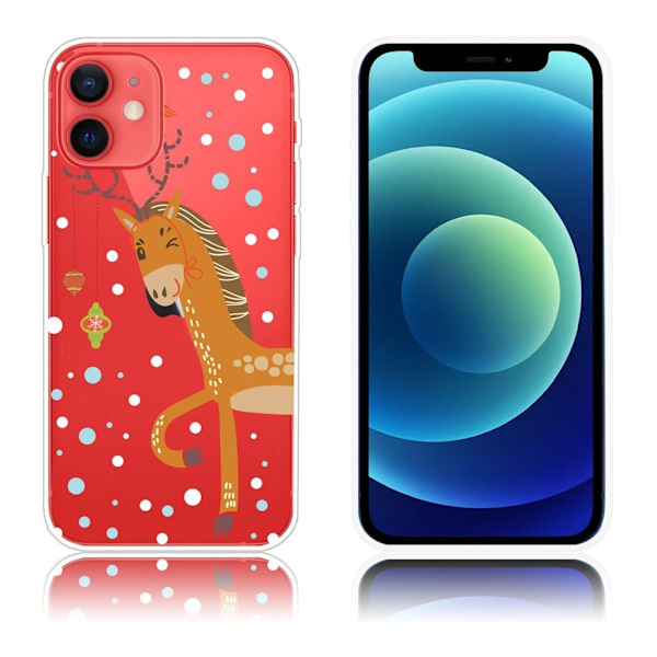 Juleveske til iPhone 12 Mini - Hest Brown
