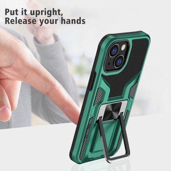 Shockproof Hybrid Suojakuori With Kickstand For iPhone 13 Mini - Green