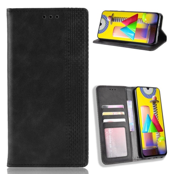 Bofink Vintage läder Samsung Galaxy M31 fodral - Svart Svart