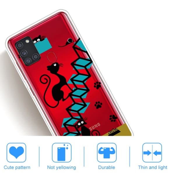 Deco Samsung Galaxy A21s kotelot - Portaat Black