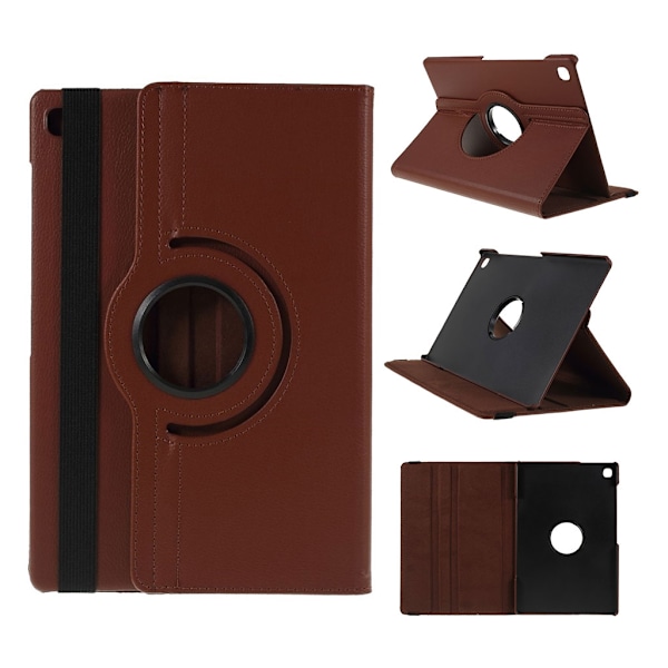 Samsung Galaxy Tab S5e litchi lædercover - kaffe Brown