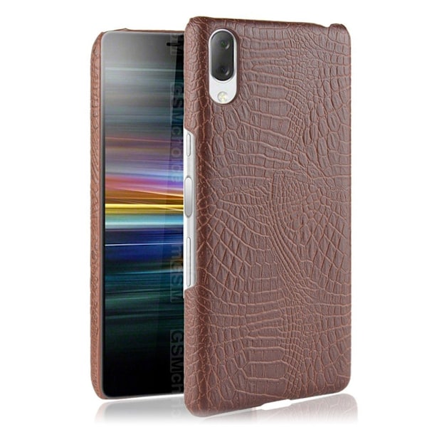 Sony Xperia L3 krokodille tekstur læder etui - Brun Brown