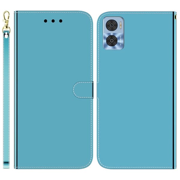 Mirror Motorola Moto E22i / E22 Läppäkotelo - Sininen Blue