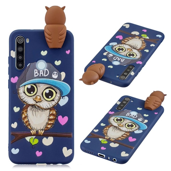 Cute 3D Samsung Galaxy A21 deksel - Mann Owl Multicolor