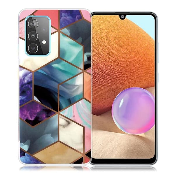 Marble Samsung Galaxy A32 Etui - Fargerik Terning Tile Multicolor