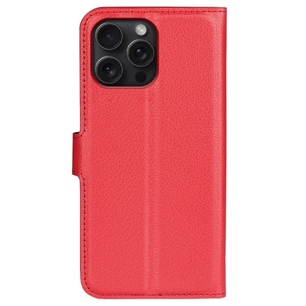 Classic iPhone 16 Pro Max flip etui - Rød Red