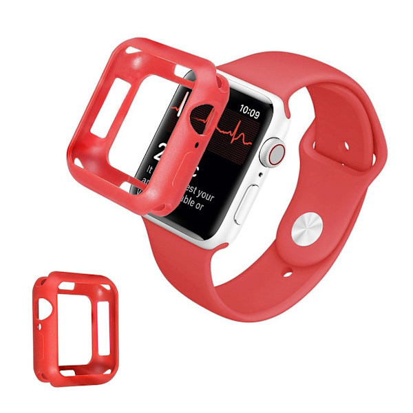 Apple Watch Series 3/2/1 42mm holdbart bumper frame - Rød Red
