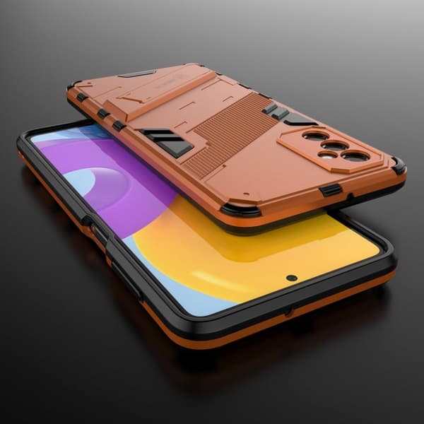 Stöttåligt Samsung Galaxy M52 5G hybridskal - Orange Orange