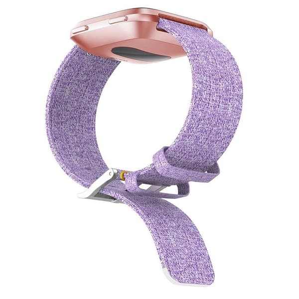 Fitbit Versa nylonkangaskellonauha - Vaaleanvioletti Purple