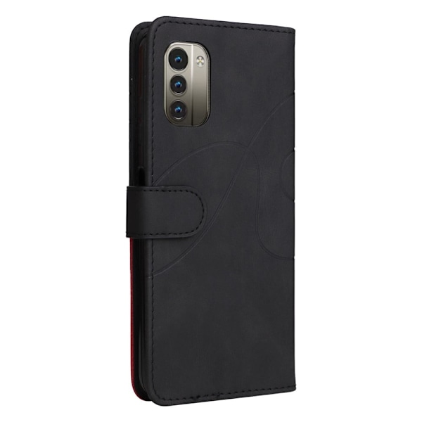 Tekstureret Læder Etui med Strop TilNokia G11 / G21 - Sort Black