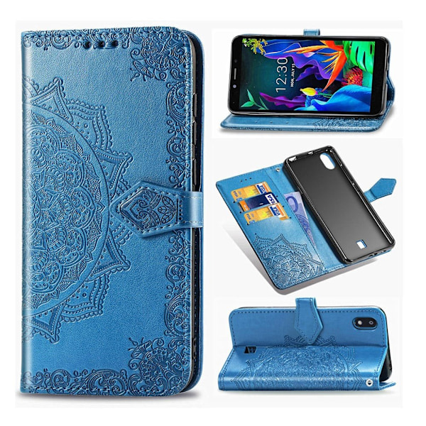 Mandala läder LG K20 (2019) fodral - Blå Blå