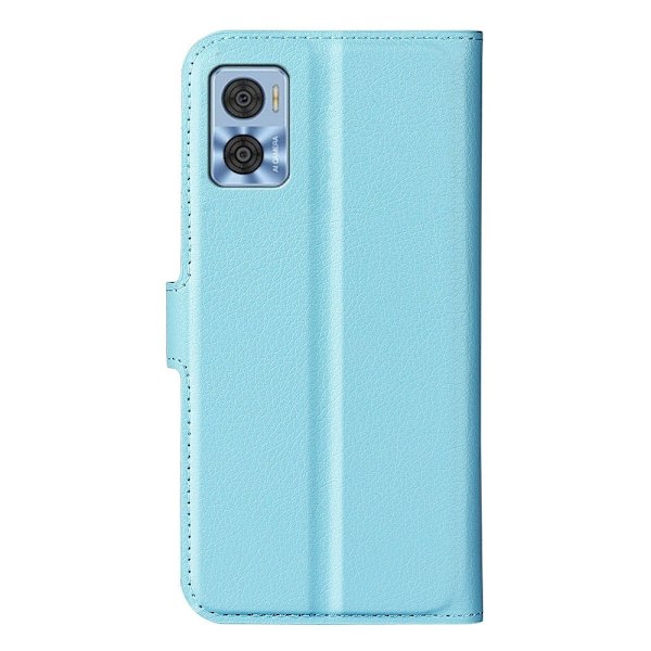 Klassisk Motorola Moto E22 Flip Etui - Blå Blue