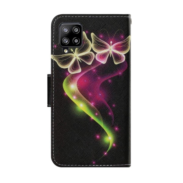 Wonderland Samsung Galaxy A12 5G Flip etui - Glittery Butterfly Multicolor